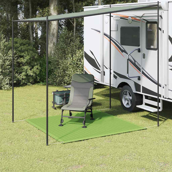 Telttamatto vaaleanvihreä 250x250 cm HDPE