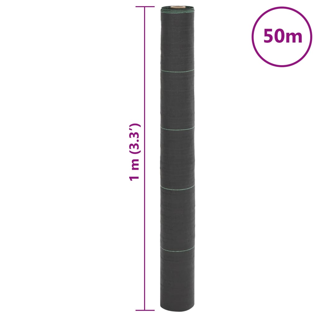 Paulesti musta rikkaruohomatto 1x50 m (pp)