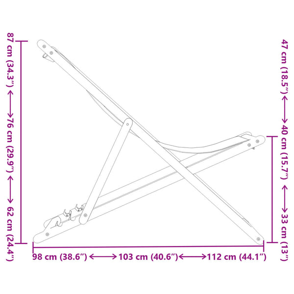 Taitettavat rantatuolit Profiro (2 kpl lehtikuvio kangas ja puu)