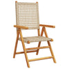 Beige puutarhanojatuolit Alenus 4 kpl (polyrottinki ja puu)