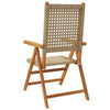 Beige puutarhanojatuolit Alenus 4 kpl (polyrottinki ja puu)