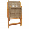 Beige puutarhanojatuolit Alenus 4 kpl (polyrottinki ja puu)