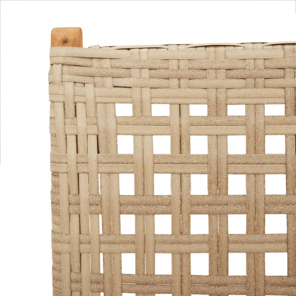 Beige puutarhanojatuolit Alenus 4 kpl (polyrottinki ja puu)