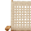 Beige taitettavat puutarhatuolit Elluska 8 kpl (polyrottinki / puu)