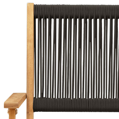 Musta taitettavat puutarhatuolit Nectare 8 kpl (akasiapuu)