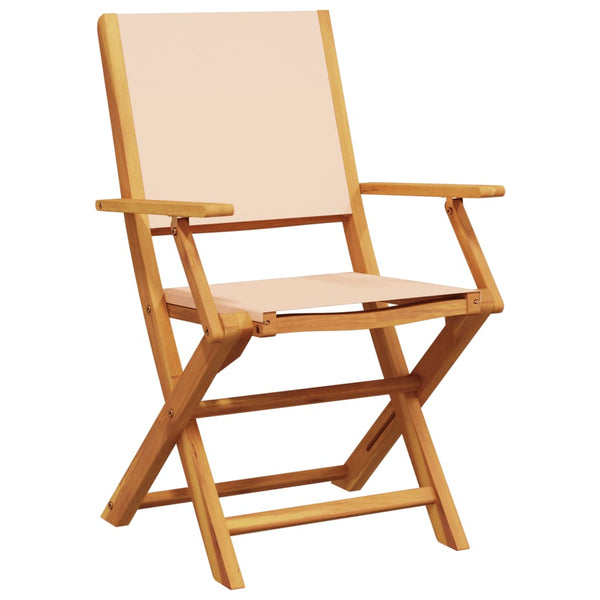 Beige taitettavat puutarhatuolit Ocheselu 8 kpl (kangas ja puu)