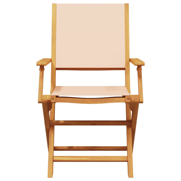 Beige taitettavat puutarhatuolit Ocheselu 8 kpl (kangas ja puu)