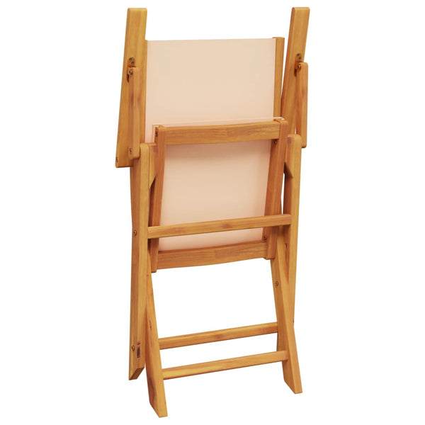 Beige taitettavat puutarhatuolit Ocheselu 8 kpl (kangas ja puu)