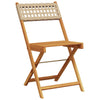 Beige taitettavat puutarhatuolit Sulta 8 kpl (polyrottinki / puu)