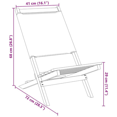 Antrasiitti taitettavat puutarhatuolit Erzsebext 6 kpl (kangas / puu)