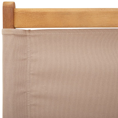 Taitettavat puutarhatuolit 4 kpl taupe kangas ja täysi puu