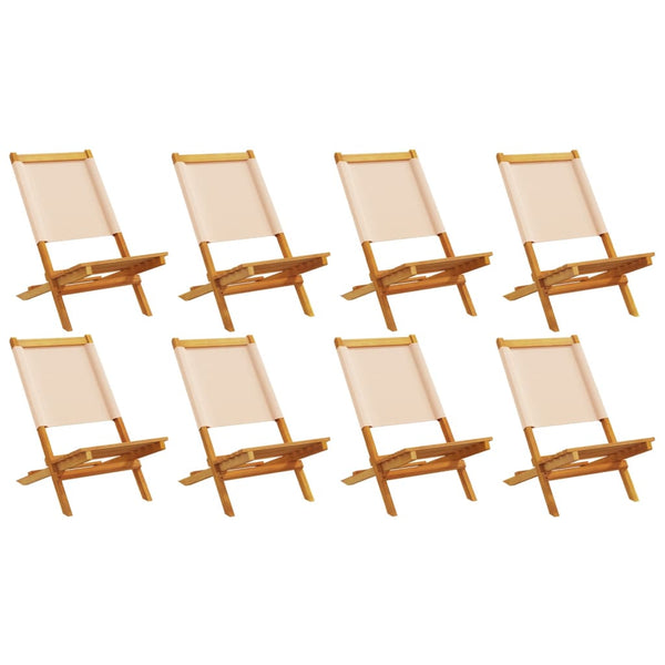 Beige taitettavat puutarhatuolit Erzsebext 8 kpl (kangas ja puu)