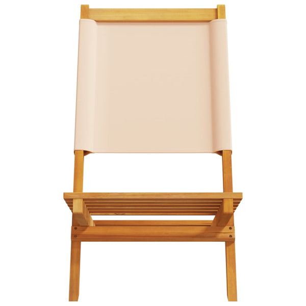 Beige taitettavat puutarhatuolit Erzsebext 8 kpl (kangas ja puu)