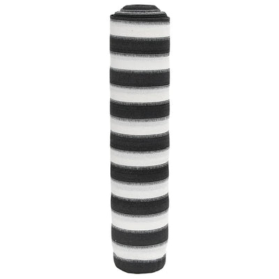 Näkösuoja antrasiitti ja valkoinen 1,8x50 m HDPE 75 g/m²