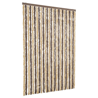 Tummanruskea ja beige hyönteisverho Septilici 118x220cm (chenille)