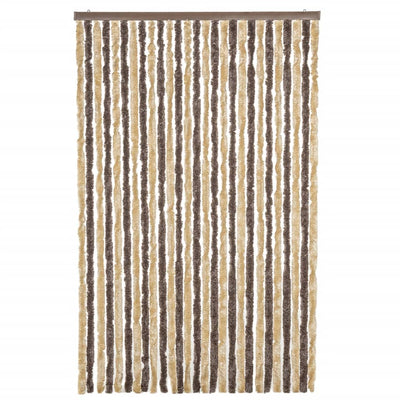 Tummanruskea ja beige hyönteisverho Septilici 118x220cm (chenille)