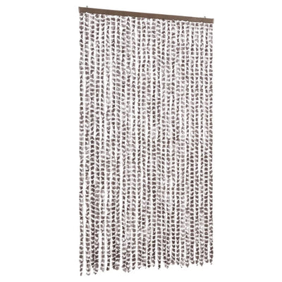 Taupe ja valkoinen hyönteisverho Septilici 118x220cm (chenille)
