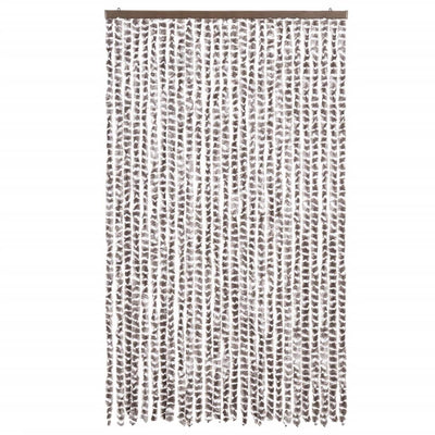 Taupe ja valkoinen hyönteisverho Septilici 118x220cm (chenille)