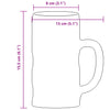 Oluttuopit kahvalla lasi 6 kpl 500 ml