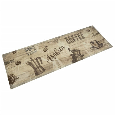 Keittiön pestävä lattiamatto Coffee ruskea 60x180 cm sametti