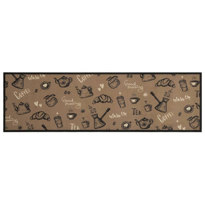 Keittiön pestävä matto Morning ruskea 45x150 cm sametti