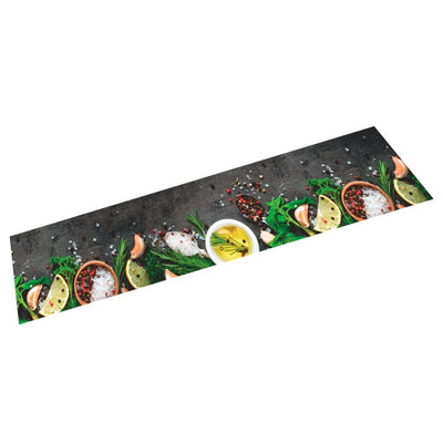 Keittiön pestävä matto mausteet 60x300 cm sametti
