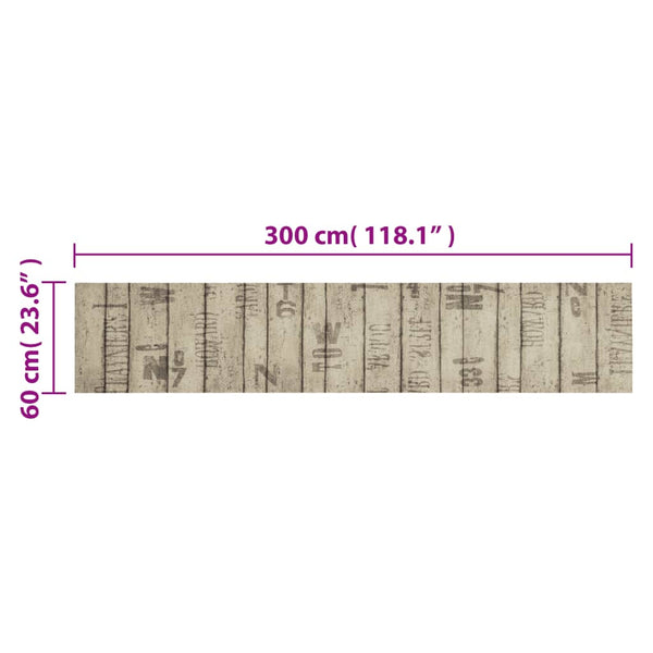 Sametti keittiön pestävä matto fence Bigan 60x300cm