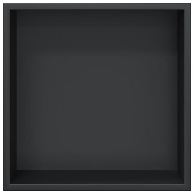 Matta musta suihkuhylly Lungocia 32x32x9cm (ruostumaton teräs)