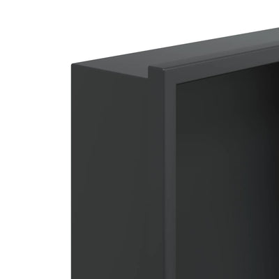 Matta musta suihkuhylly Lungocia 32x32x9cm (ruostumaton teräs)