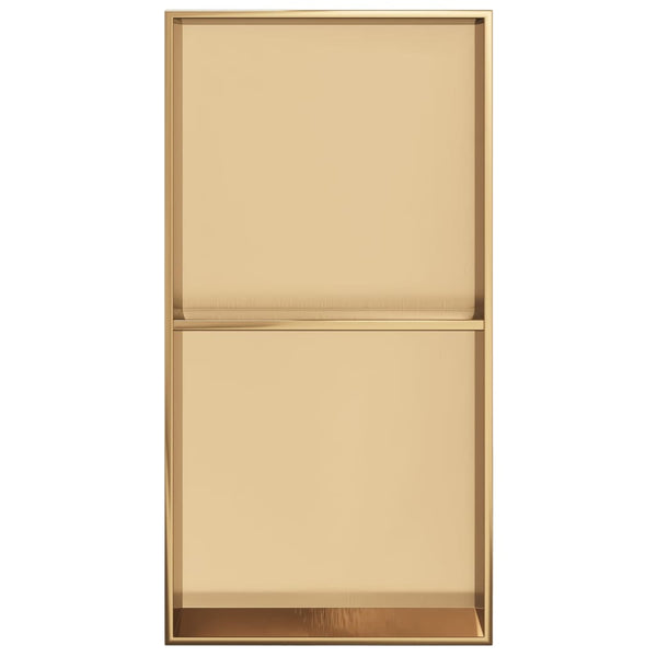 Suihkuhylly harjattu kulta 32x62x9 cm ruostumaton teräs