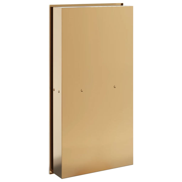 Suihkuhylly harjattu kulta 32x62x9 cm ruostumaton teräs