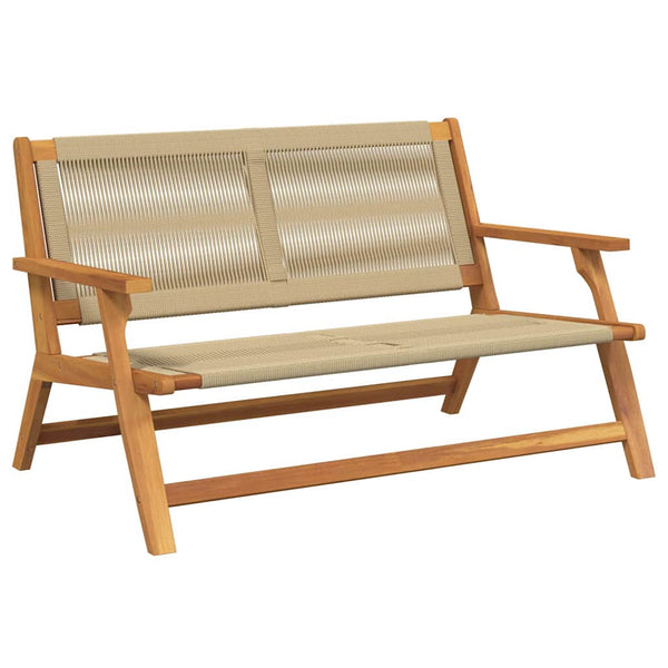 Puutarhatuolit pöydällä 5 kpl Beige Tiheä akasiapuu