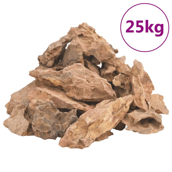 Laavakivet 25 kg ruskea 1-10 cm
