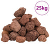 Vulkaaniset kivet 25 kg punainen 3-5 cm