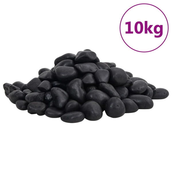 Kiillotetut kivet 10 kg musta 2-5 cm