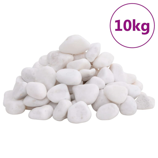 Kiillotetut kivet 10 kg valkoinen 2-5 cm
