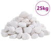 Kiillotetut kiviset kivet 25 kg valkoinen 2-5 cm
