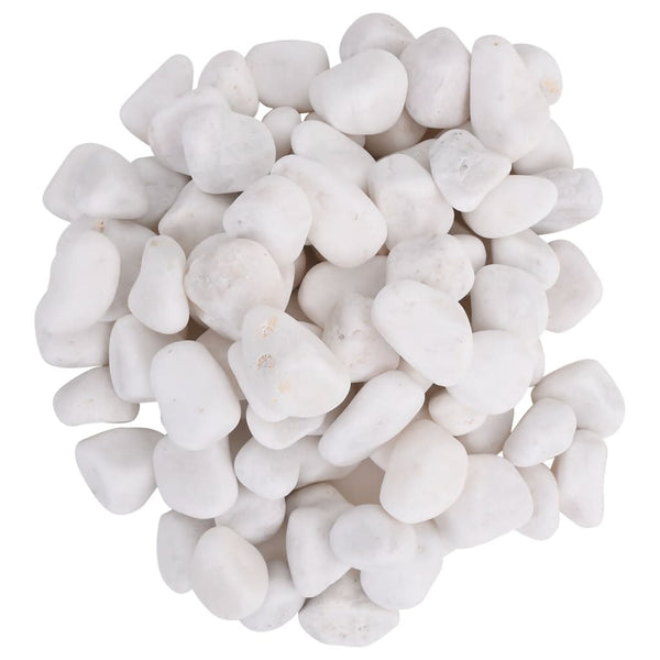 Kiillotetut kiviset kivet 25 kg valkoinen 2-5 cm