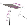 T-kate Varjostimen jatke antrasiitti 174x205x(115-194) cm
