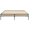 Sonoma tammi sängynrunko Cierra 150x200cm (puinen ja metalli)