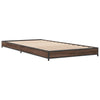 Ruskea sängynrunko Nerciu 75x190cm (puinen ja metalli)
