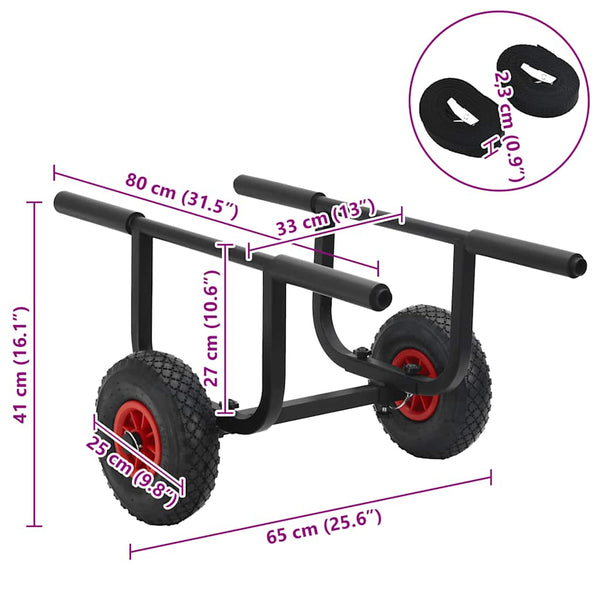 Kajakkikärry 90 kg alumiini