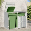 Harmaa wheelie bin säilytys double bins Torres 144x81x113cm (teräs)