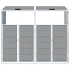 Wheelie Bin Säilytys Double Bins Harmaa 144x81x113 cm Teräs