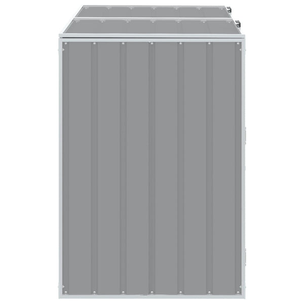 Harmaa wheelie bin säilytys double bins Torres 144x81x113cm (teräs)