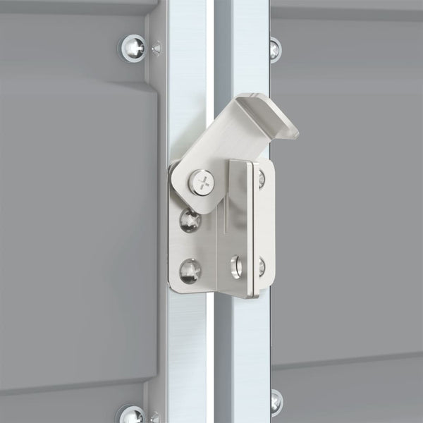 Harmaa wheelie bin säilytys double bins Torres 144x81x113cm (teräs)