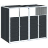 Wheelie Bin Säilytys Double Bins Antrasiitti 144x81x113cm Teräs