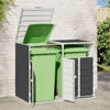 Wheelie Bin Säilytys Double Bins Antrasiitti 144x81x113cm Teräs