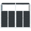 Wheelie Bin Säilytys Double Bins Antrasiitti 144x81x113cm Teräs