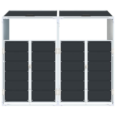 Wheelie Bin Säilytys Double Bins Antrasiitti 144x81x113cm Teräs
